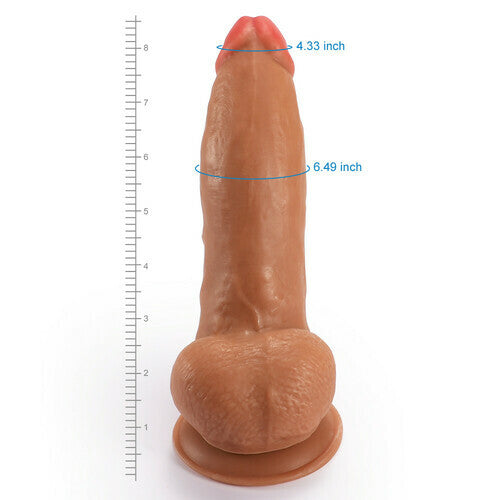 Small Glans Realistic Suction Cup Lifelike Dildo 8.50 Inch