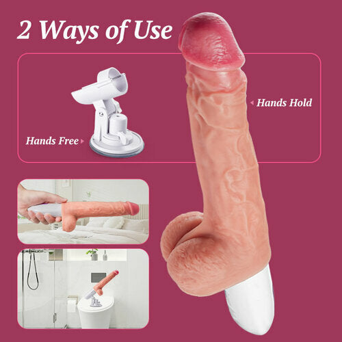 Multi-angles 8 Thrusting Rotating Vibrating Heating Remote Control Sex Machine 11 Inch