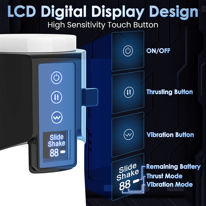 6 in 1 LCD Digital Touch Display Automatic Masturbator