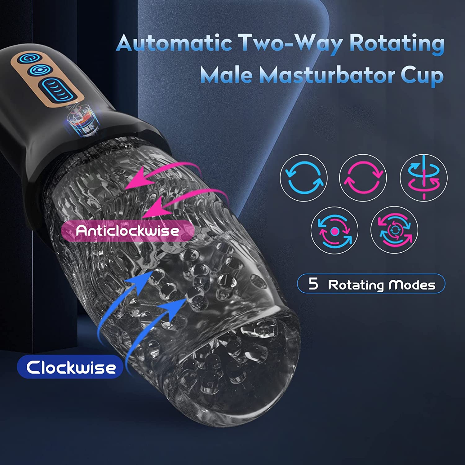 Automatic Masturbator for Men Rotation Blowjob Sex Machine Male Masturbators Cup Vibrator Penis Massager Vagina Sex Toys for Adu